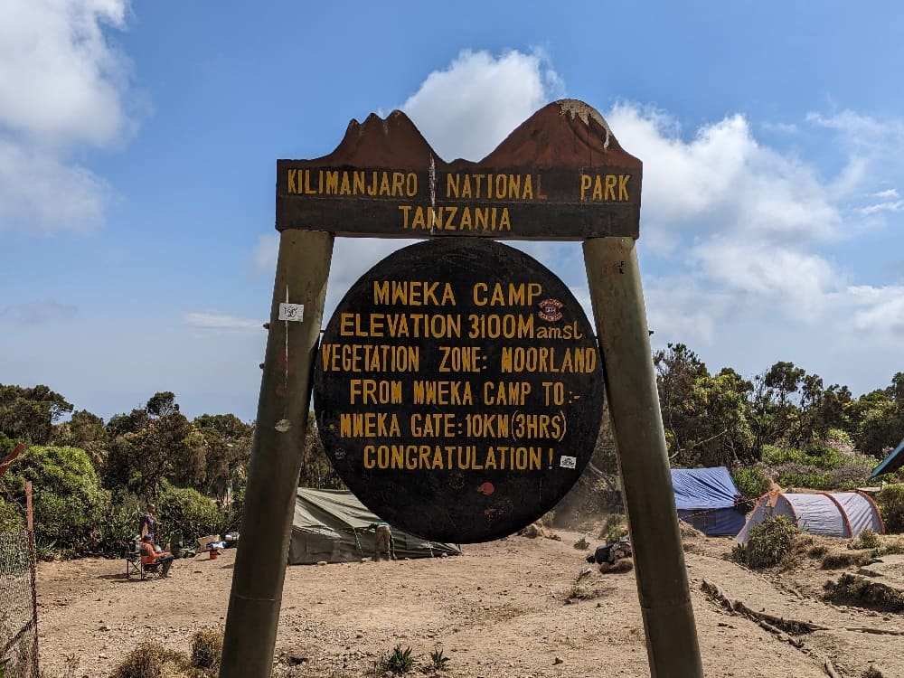 Mweka Hut Camp